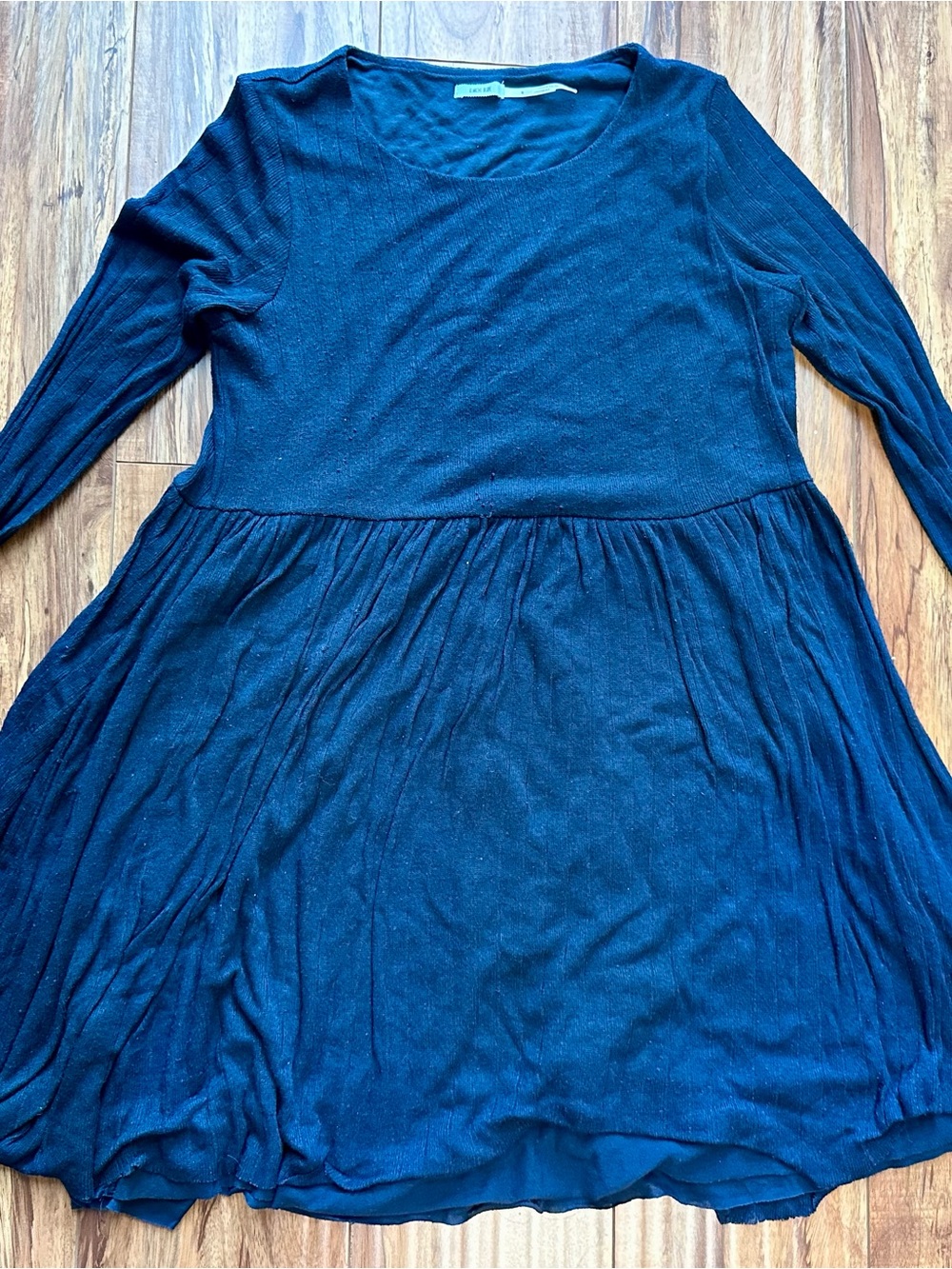 Kimchi Blue Navy Blue Long Sleeve Twirl Dress